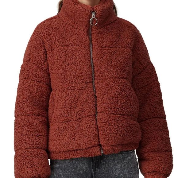 Louna Rust Sherpa Pullover - Picture 1 of 7